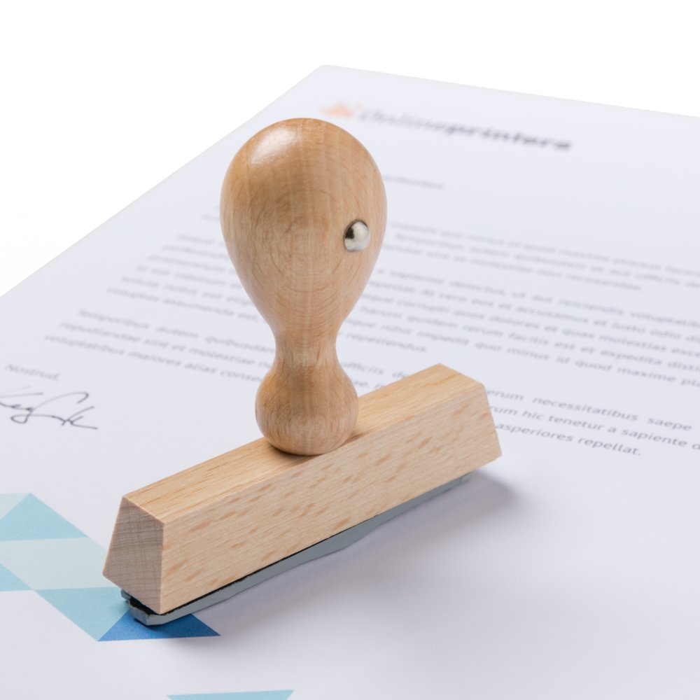 Sellos de madera 75x15 mm - envío gratis | Onlineprinters