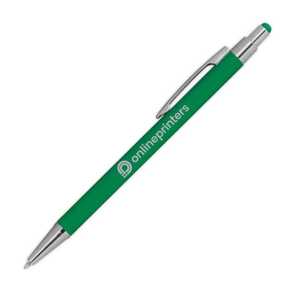 100 Boligrafos metálico delgado función táctil | diferentes colores | Material: caucho, Metal