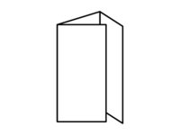 Folleto de papel con seis pginas y plegado envolvente.