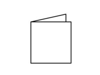 Tarjeta plegable de papel con un pliegue en formato vertical.