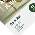 Flyer de papel con barniz a una cara.