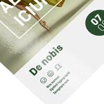 Folleto brillante en papel estucado, impreso a una cara.