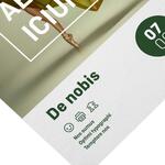 Folleto de papel con laminado celof�n mate en una cara.