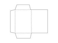 Carpeta de papel con tres solapas.