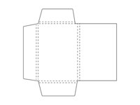 Carpeta de papel con tres solapas y capacidad de llenado.