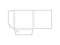 Carpeta de papel con dos bolsillos para guardar documentos.