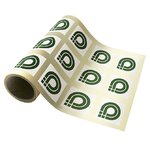 Etiquetas de papel en rollo, autoadhesivas.