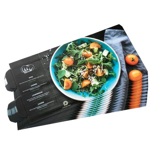 Papier Aufsteller, 4-Eckig, klein.