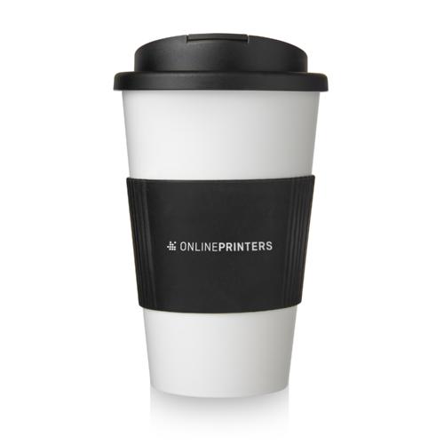 Vaso aislante con aro protector y cierre de rosca hermético 1