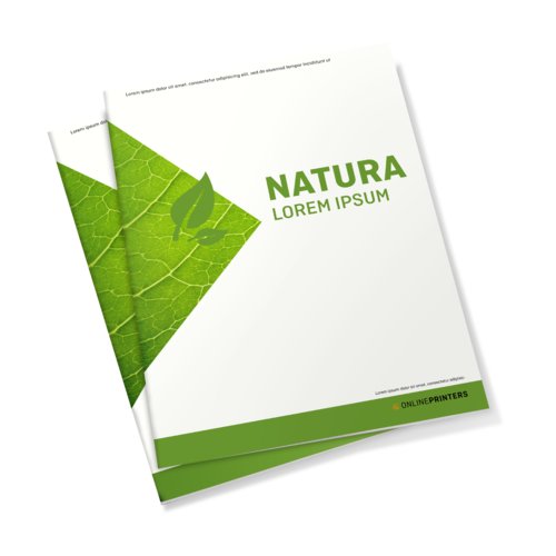 Revistas grapadas en papeles ecológicos/naturales, formato vertical, A5 1