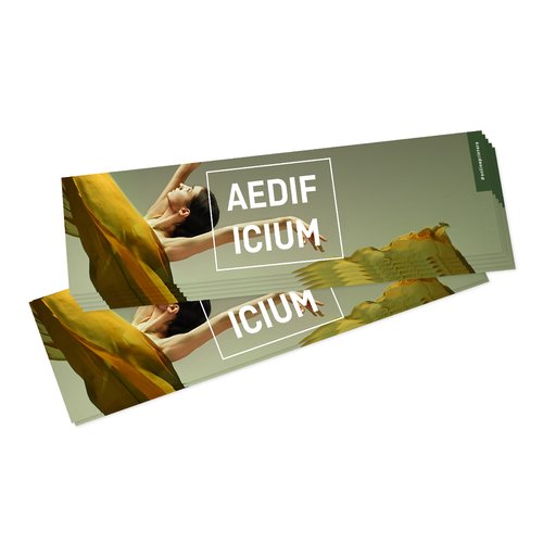 Adhesivo de papel, rectangular.