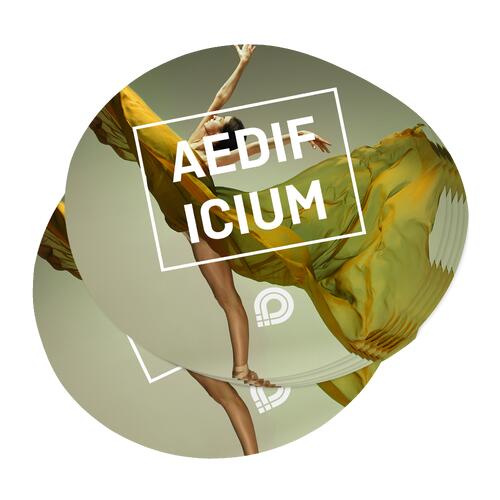 Adhesivo de papel, redondo, autoadhesivo.