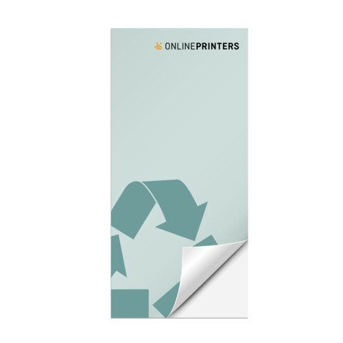 Adhesivo ecolgico con reverso despegable.
