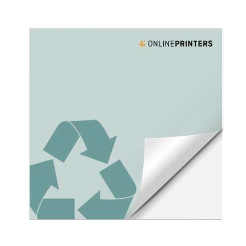 Adhesivo de papel ecolgico, cuadrado.