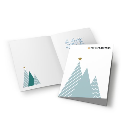 Tarjetas navideñas plegables en formato vertical, A6 1