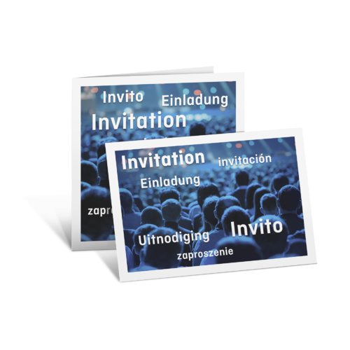 Tarjetas de invitación formato apaisado, 8,5 x 5,5 cm 1