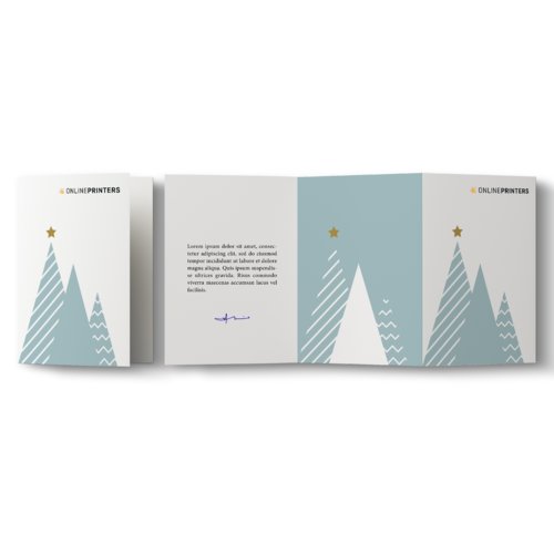Tarjetas navideñas plegables en formato vertical, A6 3