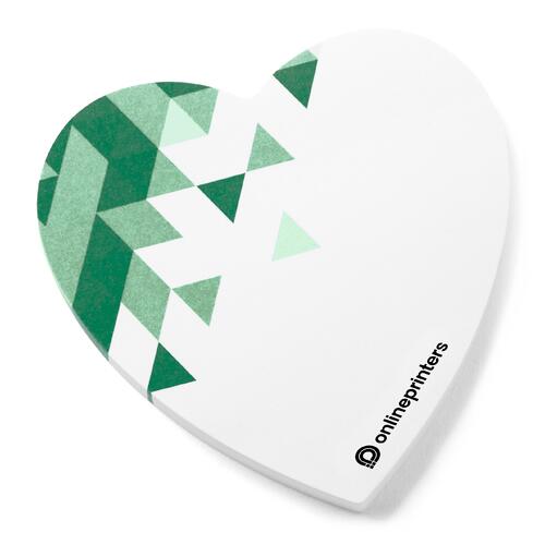 Notas adhesivas de papel con forma de coraz�n.