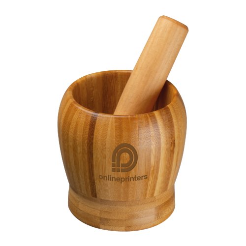 Mortero de madera con maja