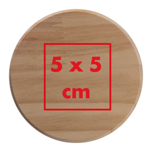 Lata de almacenamiento de madera clara con tapa.