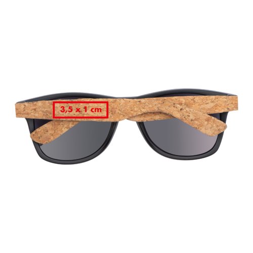 Gafas de sol con montura de plstico y patillas de corcho.