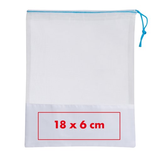 Red de conservacin blanca en juego de 3 con cordn.