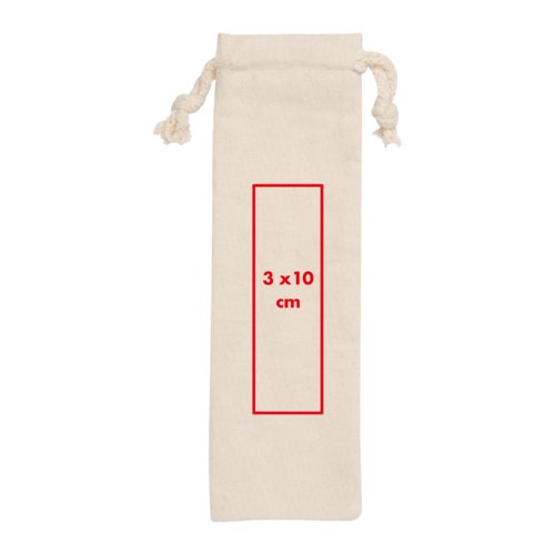 Bolsa de algodn color natural con cordn.