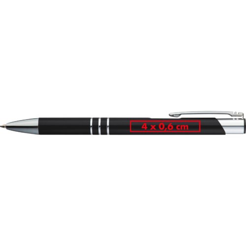Set de escritura metlico con bolgrafo y estuche.