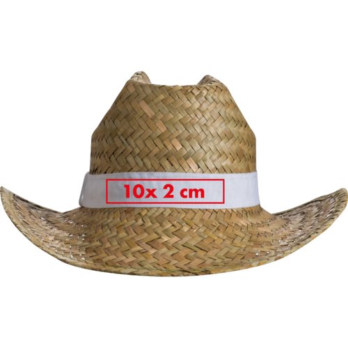 Sombrero de paja con banda opcional.