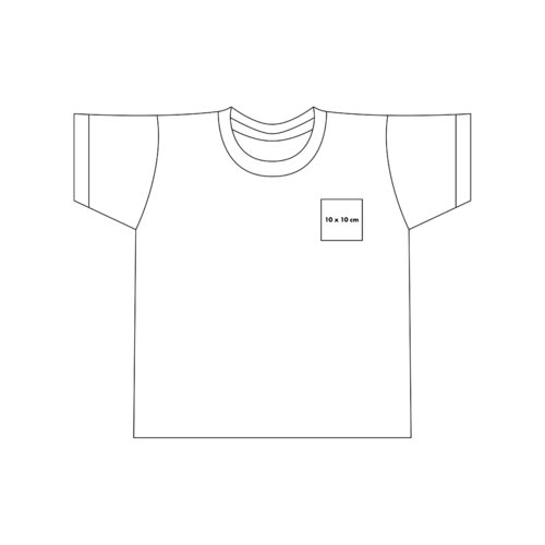 Camiseta de algodn con mangas cortas y cuello redondo.