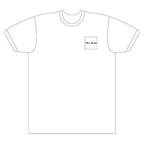 Camiseta suave de algodn con mangas cortas y cuello redondo.