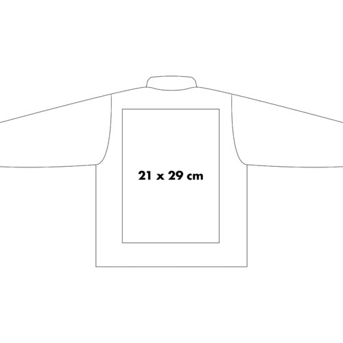 Chaqueta de material resistente con cremallera completa.