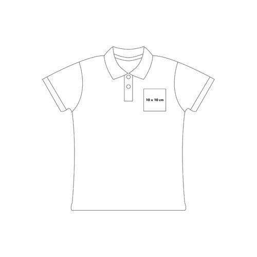Polo de algodn de manga corta con tapeta de botones.