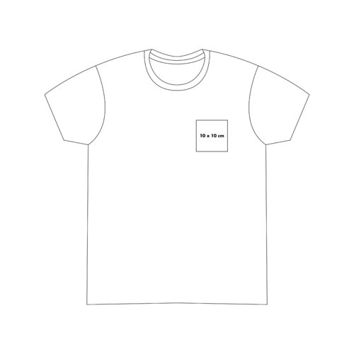 Camiseta de algodn con mangas cortas y cuello redondo.