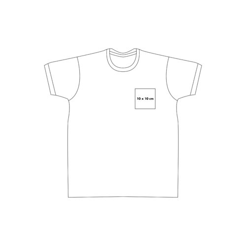 Camiseta de algodn con mangas cortas y cuello redondo.