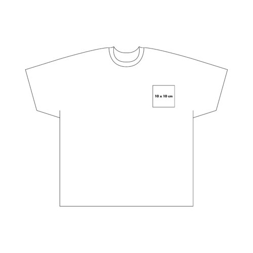 Camiseta blanca de algodn con cuello redondo.