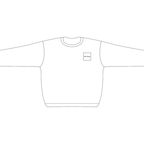 Sudadera de algodn con mangas largas y cuello redondo.