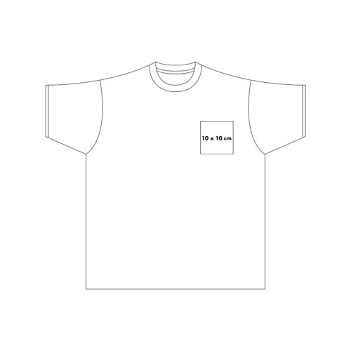 Camiseta blanca de algodn con mangas cortas.