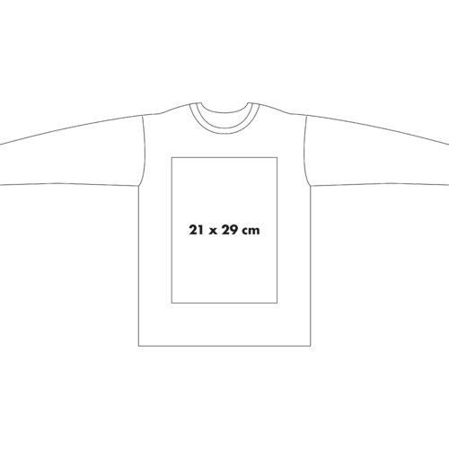 Camiseta de manga larga de algodn con cuello redondo.