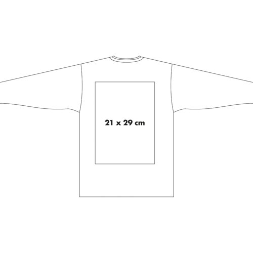 Camiseta de manga larga de algodn con cuello redondo.