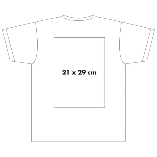 Camiseta de tela con cuello en V y manga corta.