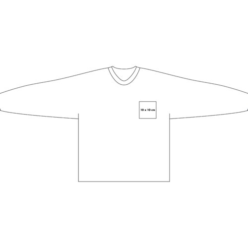 Sudadera de algodn con mangas largas y cuello redondo.