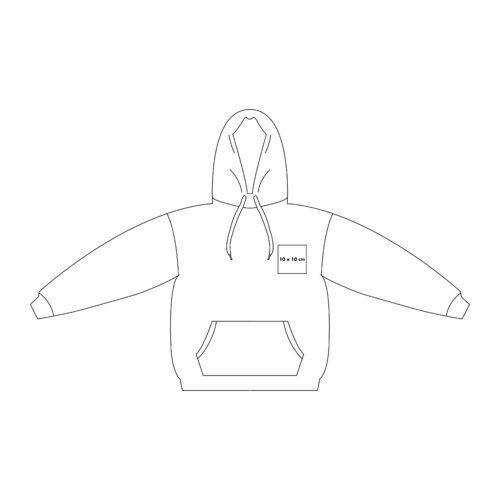 Sudadera con capucha de algodn con capucha y bolsillo canguro.