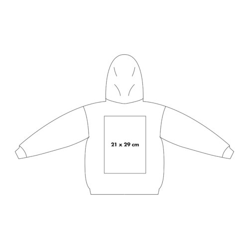 Sudadera con capucha de algodn y bolsillo tipo canguro.
