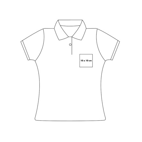 Polo de algodn de manga corta con cuello.