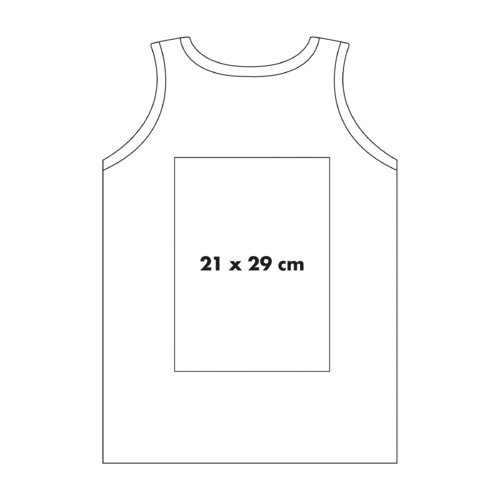 Camiseta de tirantes de algodn con corte deportivo.