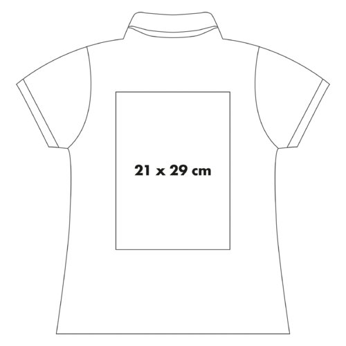 Polo de algodn para mujer con tapeta de botones corta.