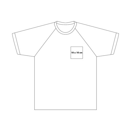 Camiseta de algodn en color claro con mangas contrastadas.
