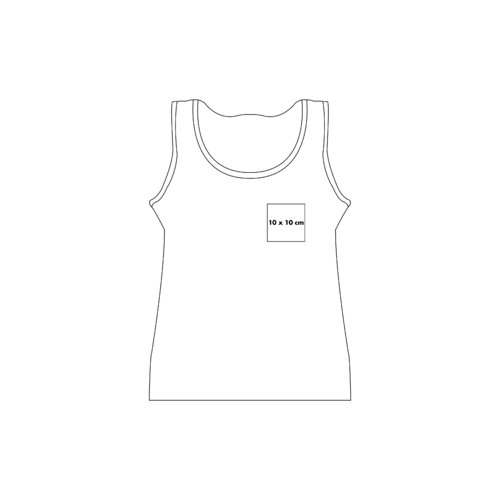 Camiseta de tirantes de algodn con bordes acanalados.