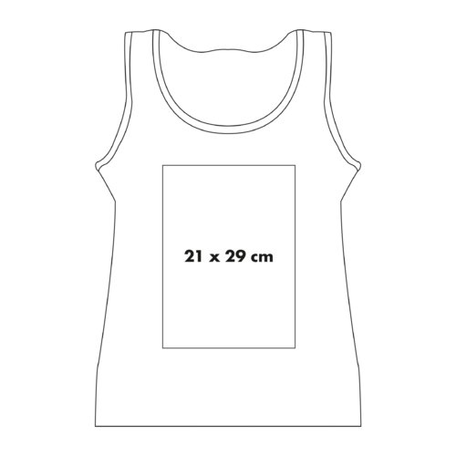 Camiseta de tirantes blanca de algodn con cuello redondo.